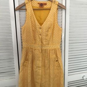 Tory Burch Millicent zig zag linen dress